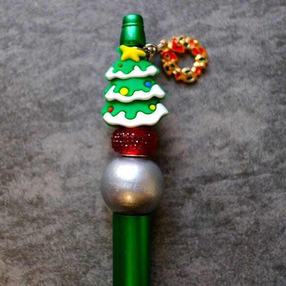 Beautiful Trending Beaded Pens, Handmade, ball point, charms, beads, Christmas - Picture 3 of 5